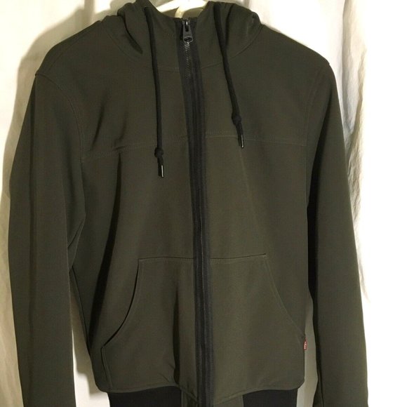 Levis Mens S Olive Green Sherpa Lined Full Zip Up
